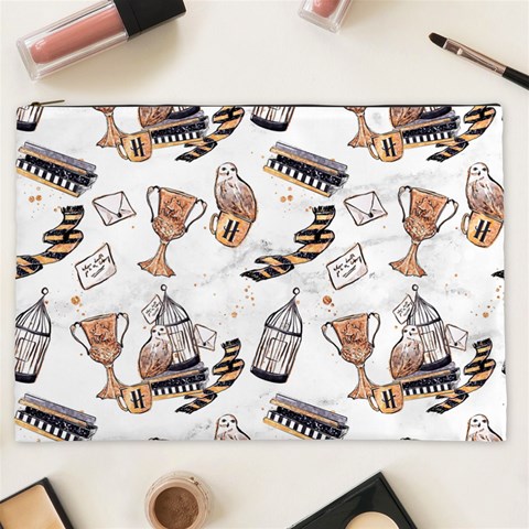 Hufflepuff Pattern Cosmetic Bag (XXL) from ArtsNow.com Front