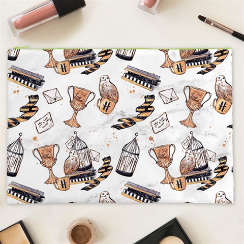 Hufflepuff Pattern Cosmetic Bag (XXL) from ArtsNow.com Front