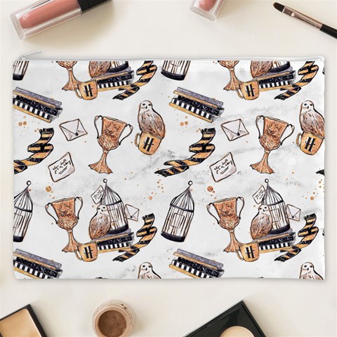 Hufflepuff Pattern Cosmetic Bag (XXXL) from ArtsNow.com Front