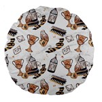 Hufflepuff Pattern Large 18  Premium Round Cushions