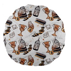 Hufflepuff Pattern Large 18  Premium Round Cushions from ArtsNow.com Back
