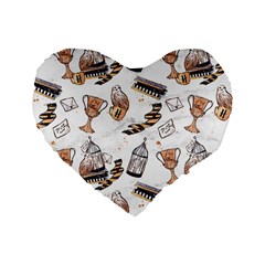 Hufflepuff Pattern Standard 16  Premium Heart Shape Cushions from ArtsNow.com Front