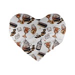 Hufflepuff Pattern Standard 16  Premium Heart Shape Cushions