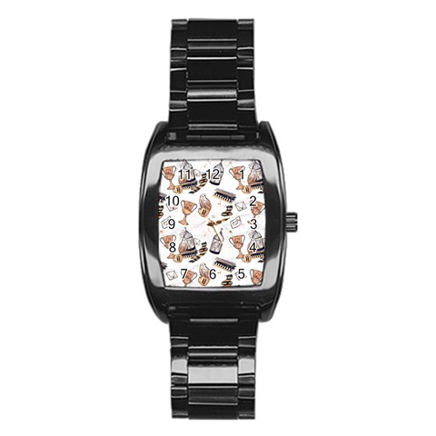 Hufflepuff Pattern Stainless Steel Barrel Watch from ArtsNow.com Front