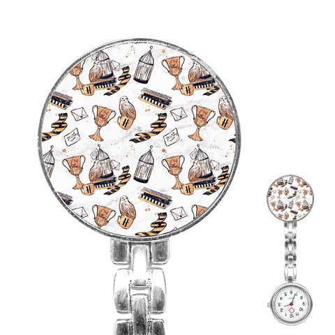 Hufflepuff Pattern Stainless Steel Nurses Watch from ArtsNow.com Front