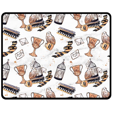 Hufflepuff Pattern Double Sided Fleece Blanket (Medium)  from ArtsNow.com 58.8 x47.4  Blanket Front