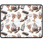 Hufflepuff Pattern Double Sided Fleece Blanket (Medium) 