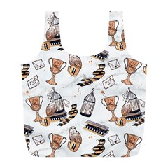 Hufflepuff Pattern Full Print Recycle Bag (L) from ArtsNow.com Front