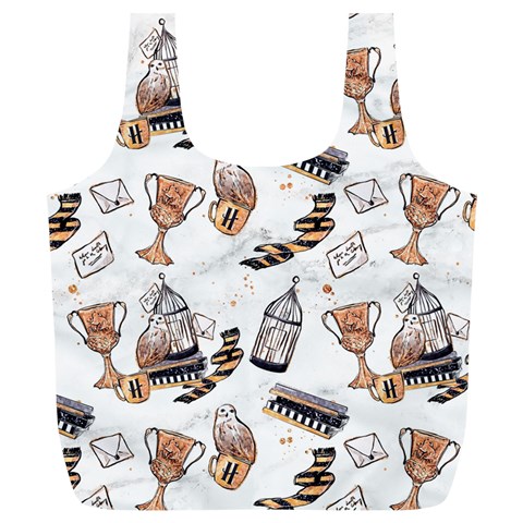 Hufflepuff Pattern Full Print Recycle Bag (XL) from ArtsNow.com Front