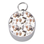 Hufflepuff Pattern Mini Silver Compasses