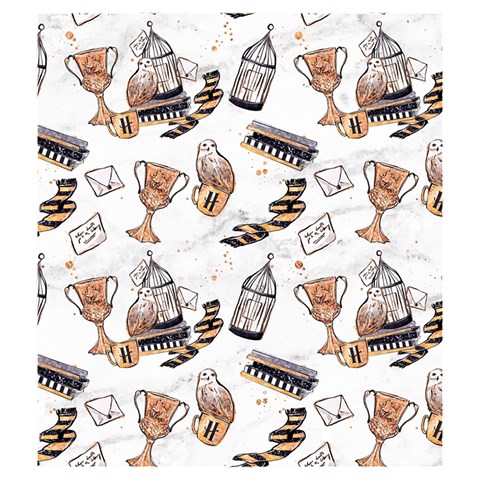 Hufflepuff Pattern Drawstring Pouch (Medium) from ArtsNow.com Back