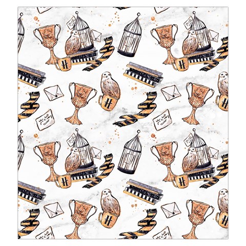 Hufflepuff Pattern Drawstring Pouch (Large) from ArtsNow.com Back