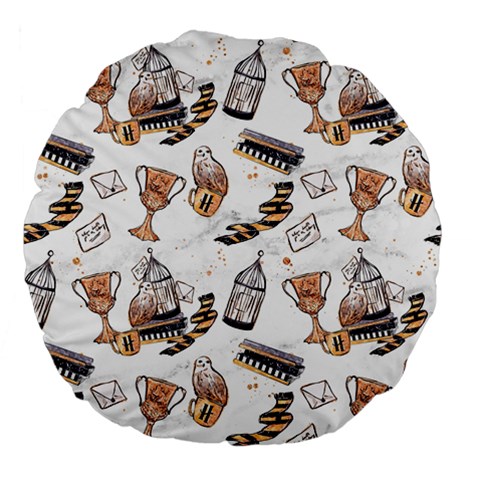 Hufflepuff Pattern Large 18  Premium Flano Round Cushions from ArtsNow.com Front