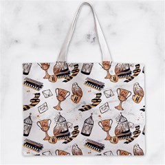 Hufflepuff Pattern Zipper Mini Tote Bag from ArtsNow.com Back