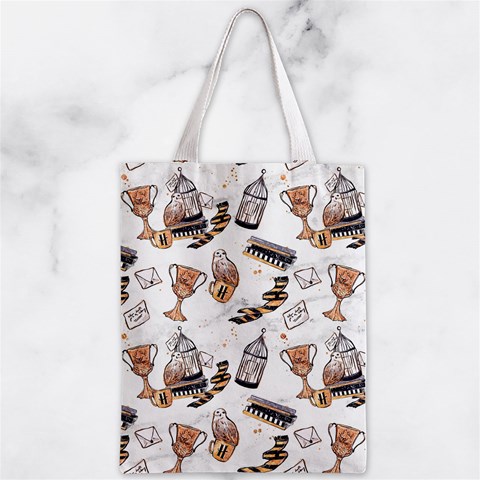 Hufflepuff Pattern Zipper Classic Tote Bag from ArtsNow.com Front