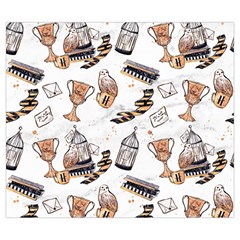 Hufflepuff Pattern Zipper Large Tote Bag from ArtsNow.com Front