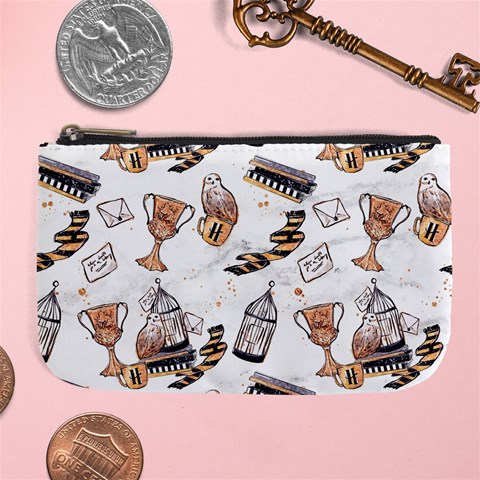 Hufflepuff Pattern Large Coin Purse from ArtsNow.com Front