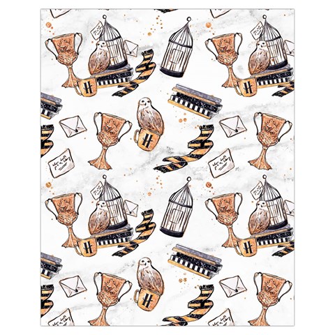 Hufflepuff Pattern Drawstring Pouch (XL) from ArtsNow.com Front