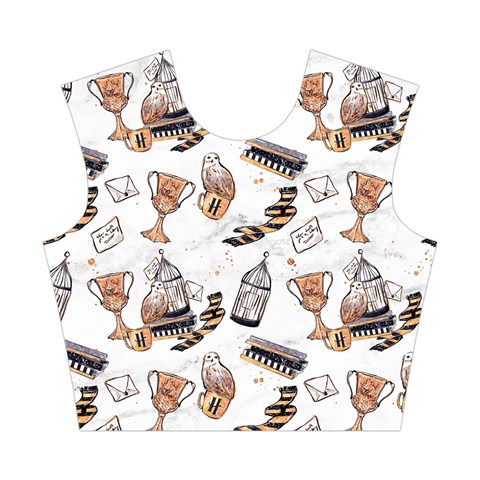 Hufflepuff Pattern Cotton Crop Top from ArtsNow.com Front