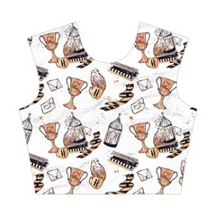 Hufflepuff Pattern Cotton Crop Top from ArtsNow.com Front