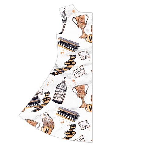 Hufflepuff Pattern Short Sleeve V Back Left