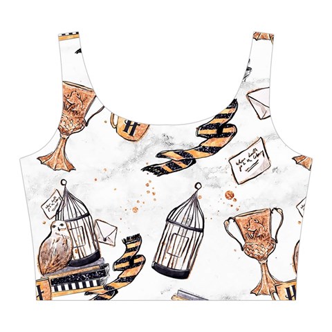 Hufflepuff Pattern Midi Sleeveless Dress from ArtsNow.com Top Front