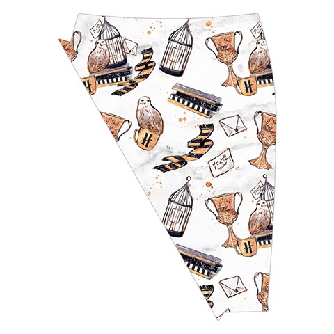 Hufflepuff Pattern Midi Wrap Pencil Skirt from ArtsNow.com Front Left