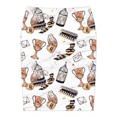 Hufflepuff Pattern Midi Wrap Pencil Skirt from ArtsNow.com Back