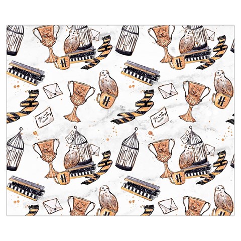 Hufflepuff Pattern Zipper Medium Tote Bag from ArtsNow.com Front