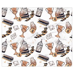 Hufflepuff Pattern Zipper Medium Tote Bag from ArtsNow.com Back