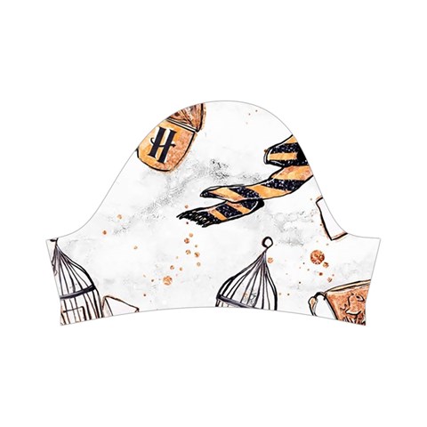 Hufflepuff Pattern Kids  Short Sleeve Velvet Dress from ArtsNow.com Right Sleeve