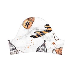Hufflepuff Pattern Kids  Short Sleeve Velvet Dress from ArtsNow.com Left Sleeve