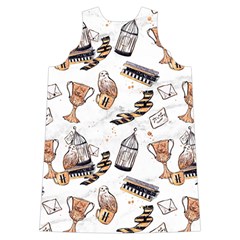 Hufflepuff Pattern Shoulder Cutout Velvet One Piece from ArtsNow.com Back