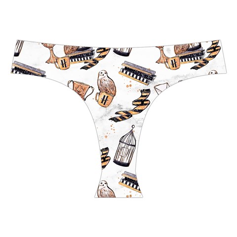 Hufflepuff Pattern Cross Back Hipster Bikini Set from ArtsNow.com Front Under