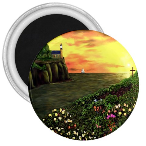 Eddie s Sunset 3  Magnet from ArtsNow.com Front