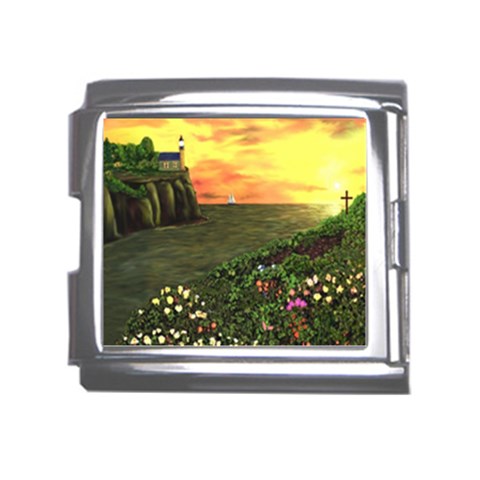 Eddie s Sunset Mega Link Italian Charm (18mm) from ArtsNow.com Front
