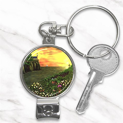 Eddie s Sunset Nail Clippers Key Chain from ArtsNow.com Front
