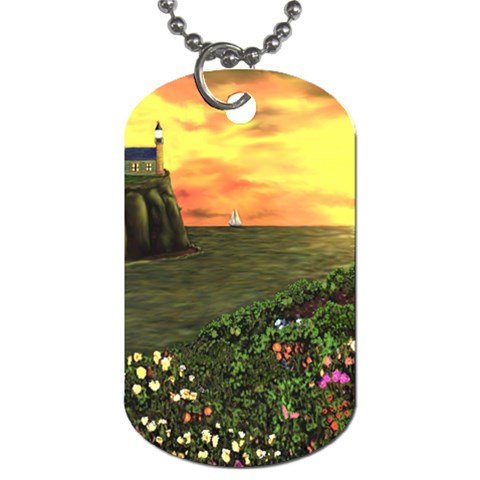 Eddie s Sunset Dog Tag (One Side) from ArtsNow.com Front
