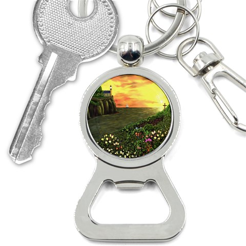 Eddie s Sunset Bottle Opener Key Chain from ArtsNow.com Front