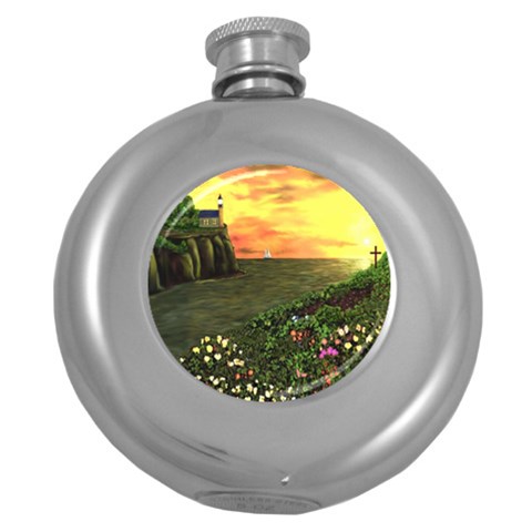 Eddie s Sunset Hip Flask (5 oz) from ArtsNow.com Front