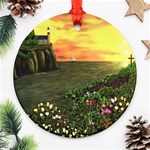 Eddie s Sunset Round Ornament (Two Sides)