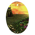 Eddie s Sunset Oval Ornament (Two Sides)
