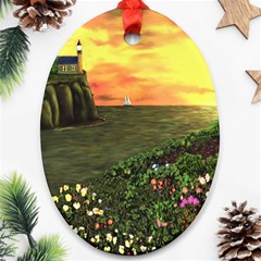 Eddie s Sunset Oval Ornament (Two Sides) from ArtsNow.com Back
