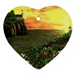Eddie s Sunset Heart Ornament (Two Sides)