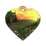 Eddie s Sunset Dog Tag Heart (One Side)