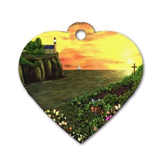 Eddie s Sunset Dog Tag Heart (Two Sides) from ArtsNow.com Back