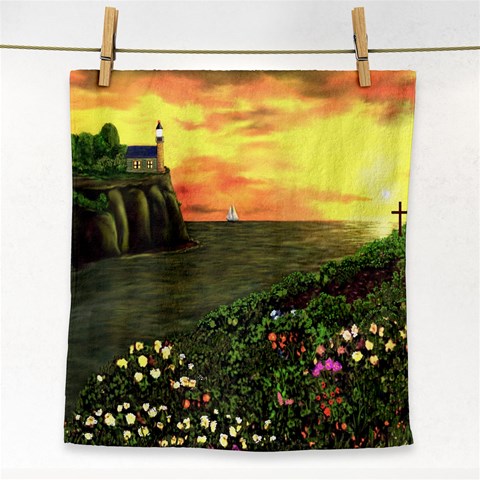 Eddie s Sunset Face Towel from ArtsNow.com Front