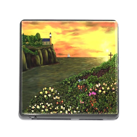 Eddie s Sunset Memory Card Reader (Square 5 Slot) from ArtsNow.com Front