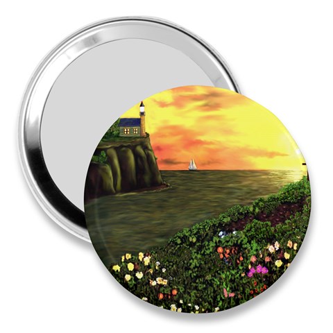 Eddie s Sunset 3  Handbag Mirror from ArtsNow.com Front