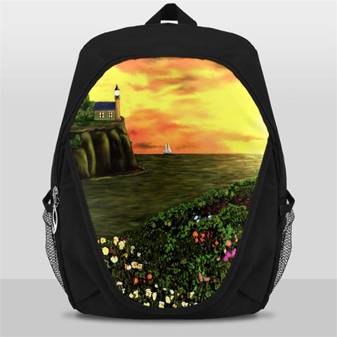 Eddie s Sunset Backpack Bag from ArtsNow.com Front